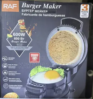 Brand New RAF Electric Burger Maker & Breakfast Sandwich Maker 600W