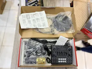 V9 Sound Card Set With Condenser Microphone, Live Card Audio Mixer