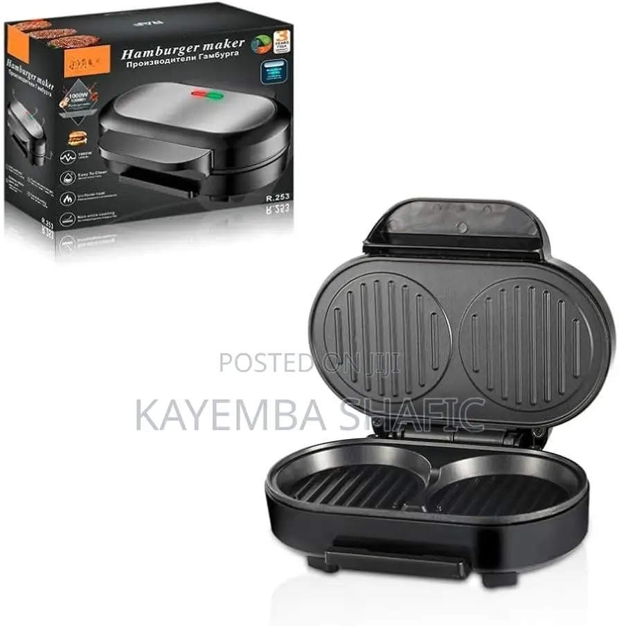 Brand New RAF 1000W Electric Hamburger Maker & Sandwich Grill R.253