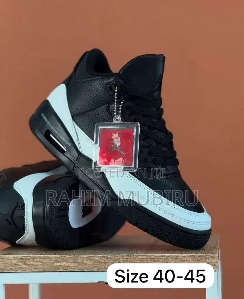 Original New Nike Air Jordan 3 Retro Fragment Black and White Sneaker