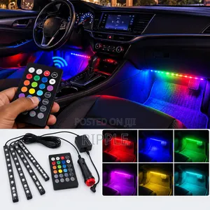 LED RGB Car Interior Atmosphere Lights With Remote