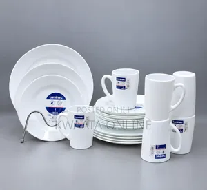Luminarc 24-Piece White Classic Dinnerware Set