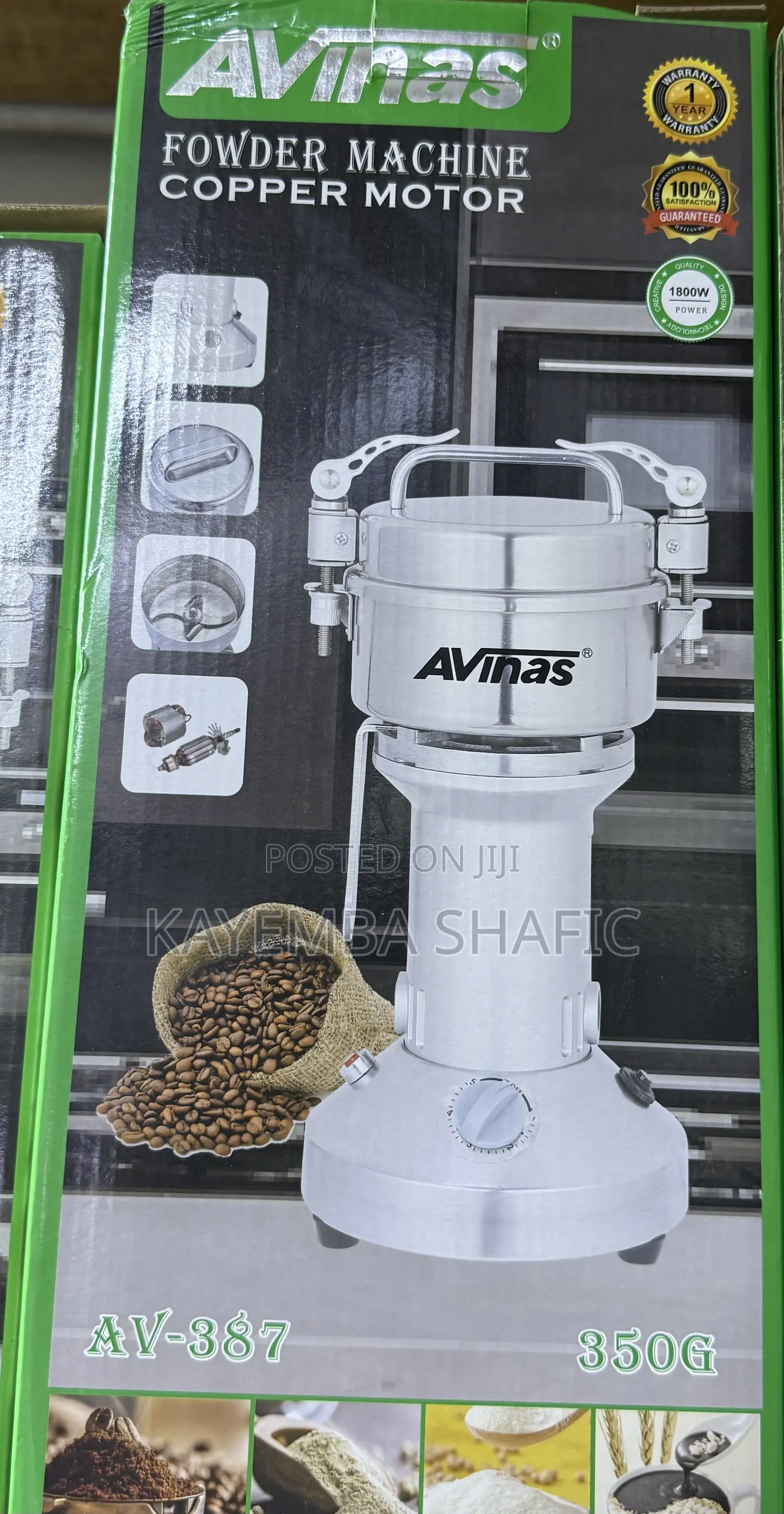 Avinas AV-387 Electric Spice and Coffee Powder Grinder 350g