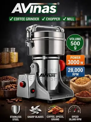 Avinas 500g Commercial Electric Powder Grinder & Dry Spice Mill