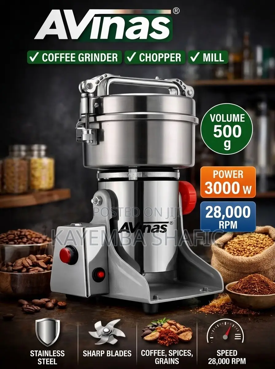 Avinas 500g Commercial Electric Powder Grinder & Dry Spice Mill
