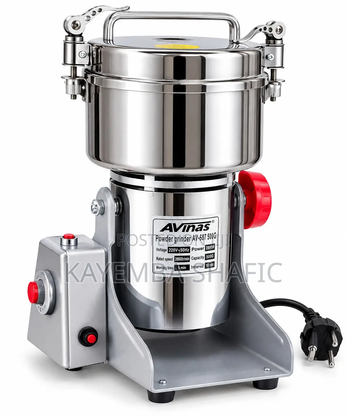 Avinas 400g Multi-Purpose Electric High-Speed Powder Grinder
