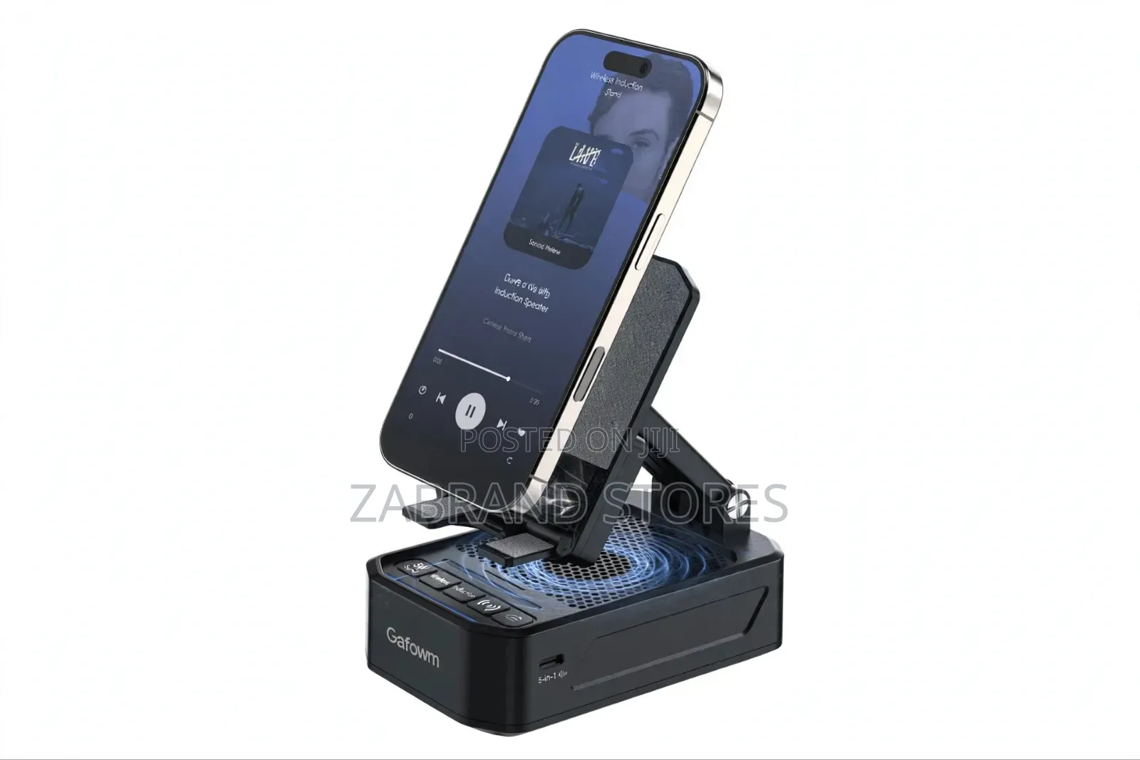 Gafowm F31 Cell Phone Stand With Instant Wireless Induction Speaker,