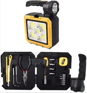 Rechargeable LED Flashlight With Portable Tool Box