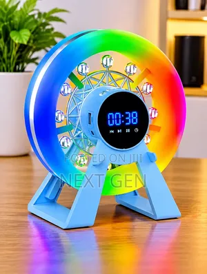 RGB Wireless Stereo Sound System With Digital Alarm Clock L-38a