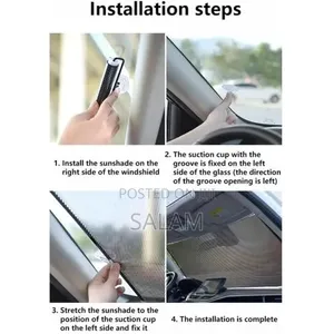 Car Windshield Sunshade Front Window Roller Sun Shield Shade Cover