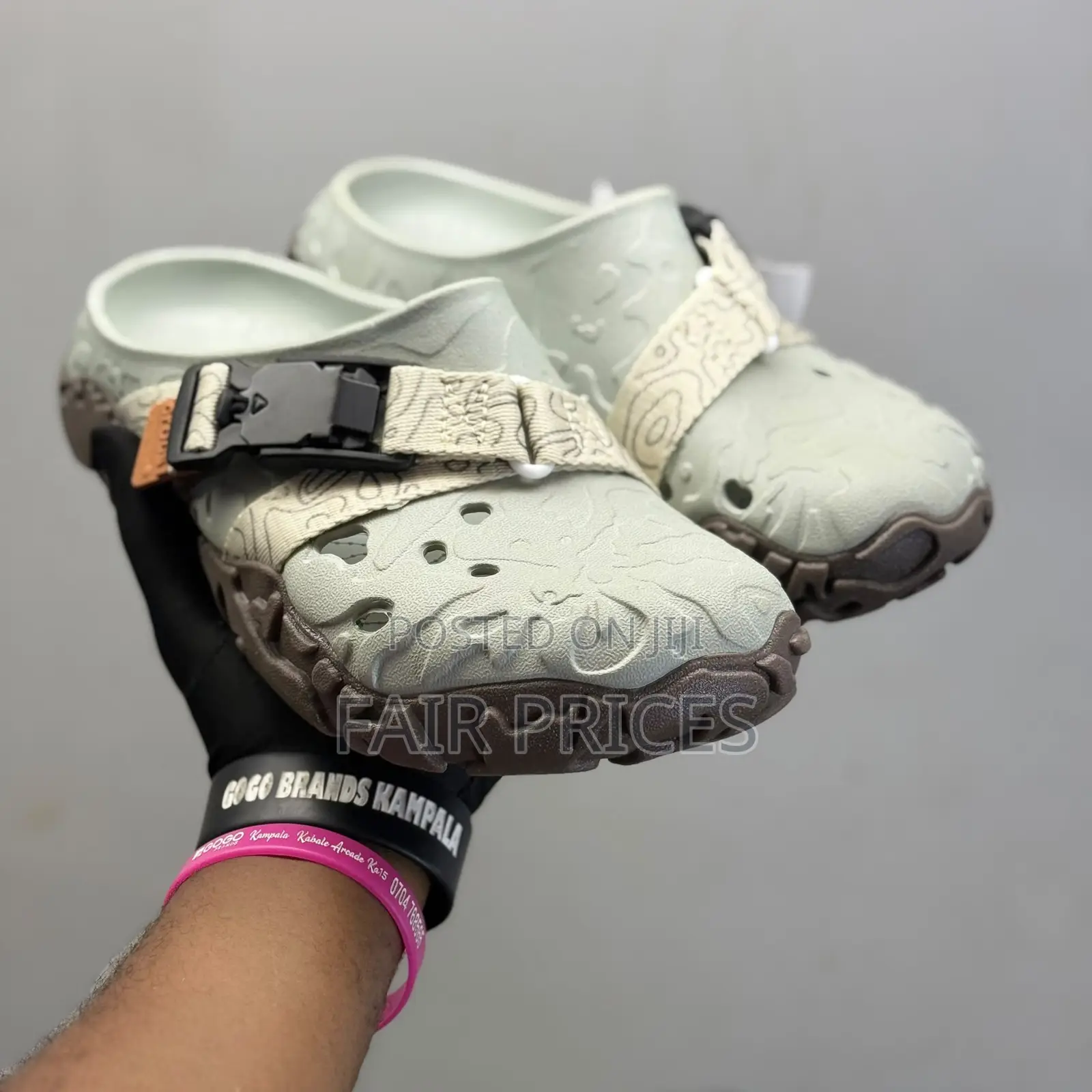 Original Crocs Black Green Grey Available