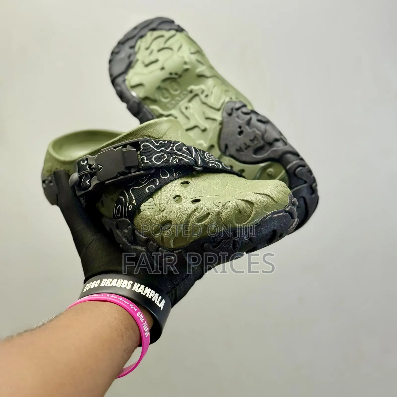 Original Crocs Black Green Grey Available