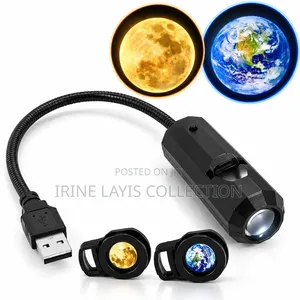 USB Mini Moon and Planet Atmosphere Projector Lamp With Film Discs