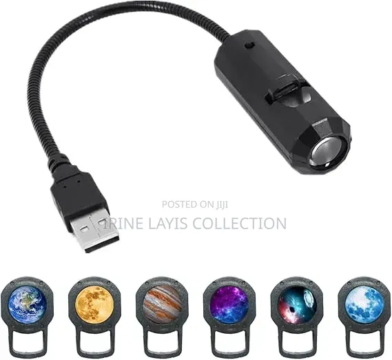 USB Mini Moon and Planet Atmosphere Projector Lamp With Film Discs