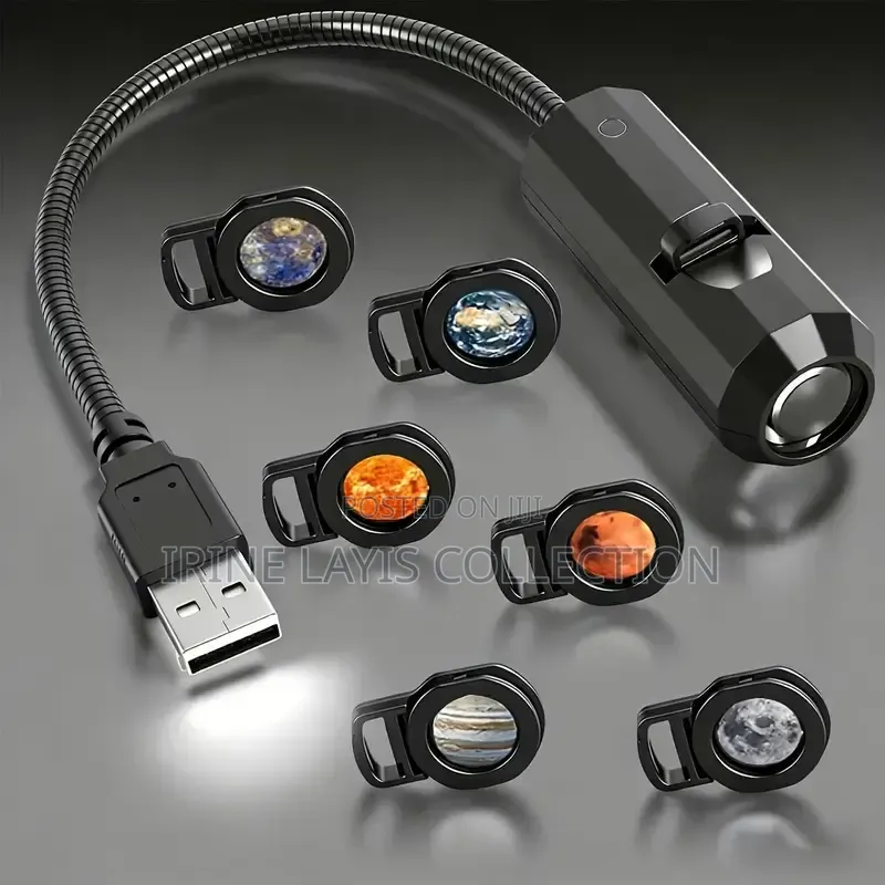 USB Mini Moon and Planet Atmosphere Projector Lamp With Film Discs