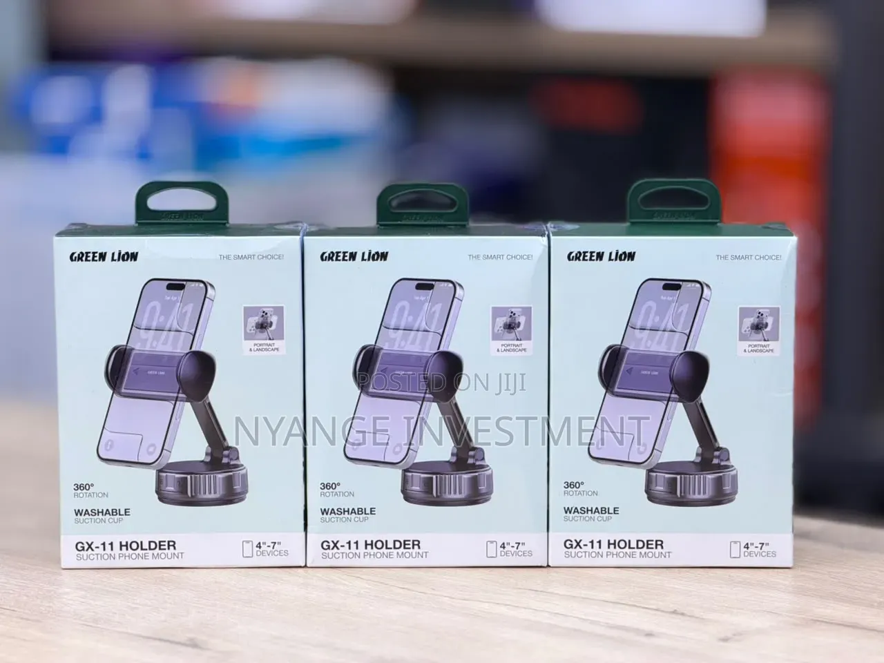 Green Lion GX-11 Car Phone & Tablet Holder With 60mm Suction Cup,