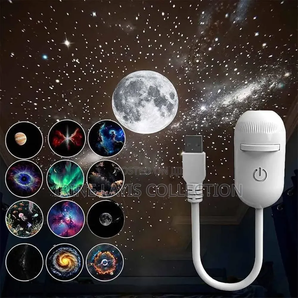 -In-1 Galaxy Projector Night Light With a Flexible USB Neck.