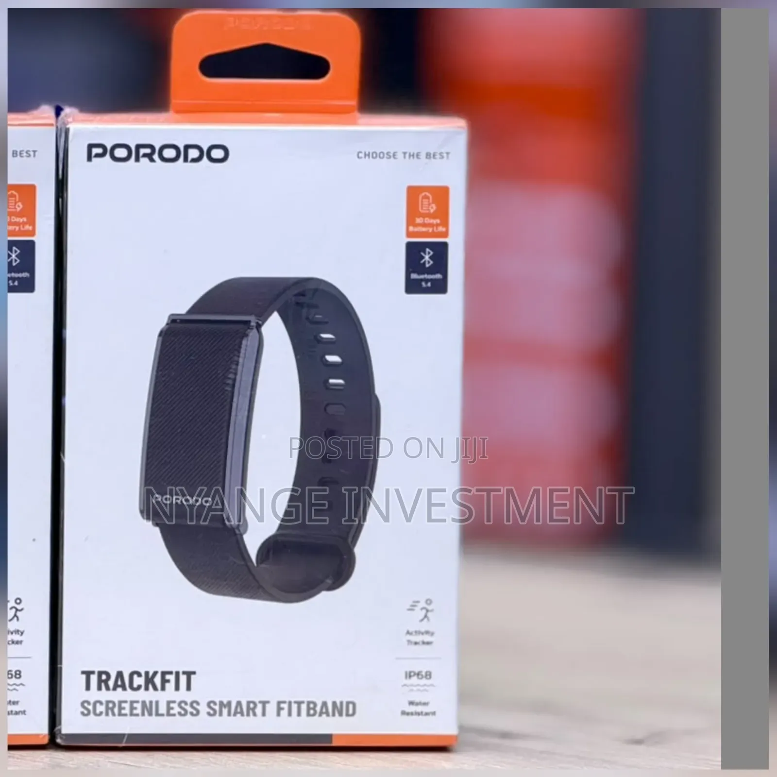 Porodo Track Fit Screenless Smart Fitness Band With Bluetooth Version5