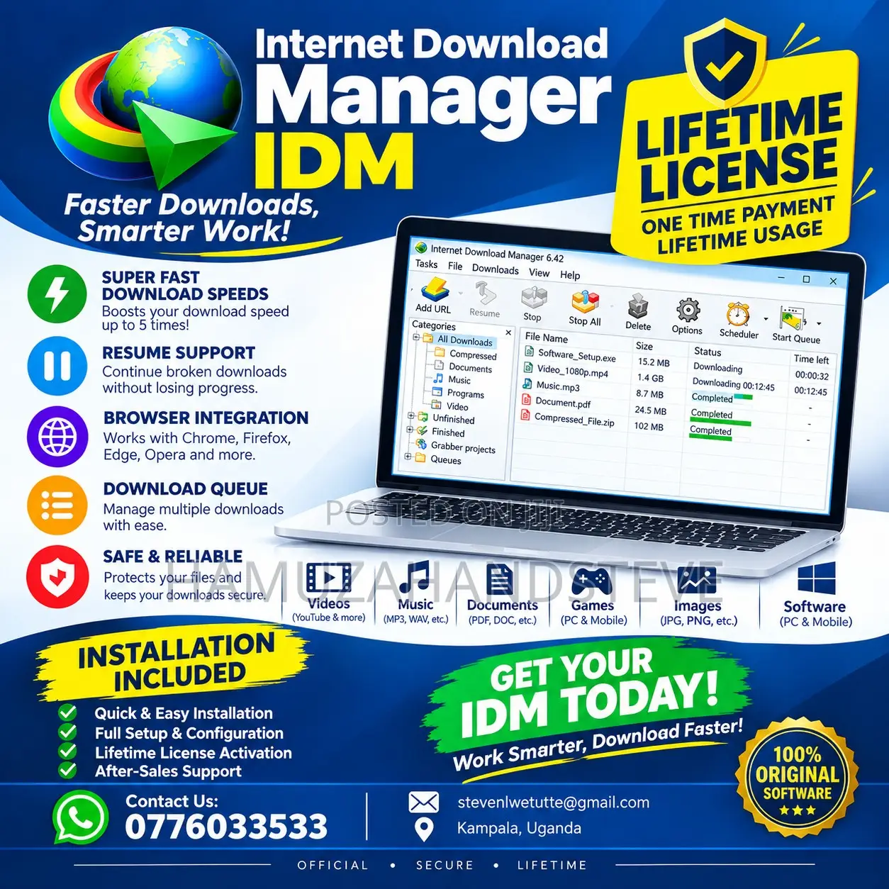 IDM Full Installation & Lifetime Activation Service