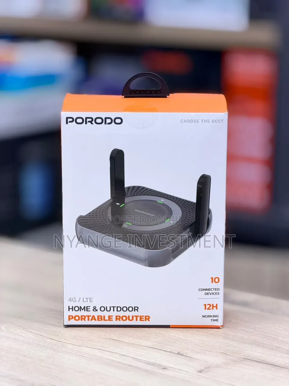 Porodo Home & Outdoor Portable Wireless Router, 4G LTE Upto 10 Devices