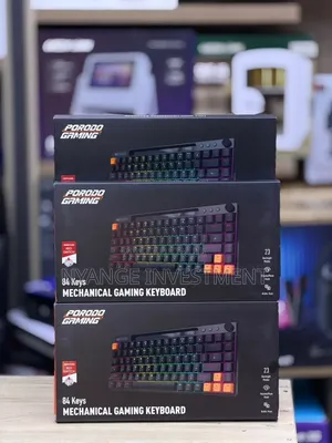 Porodo Wired Mechanical Keyboard 84 Keys , 23 Different Backlighting