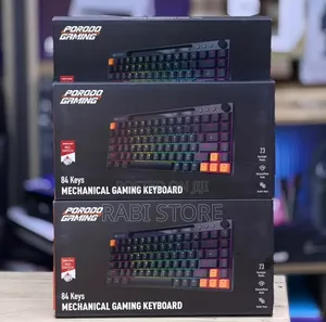 Porodo Wired Mechanical Keyboard 84 Keys With 23 Different Backlightin