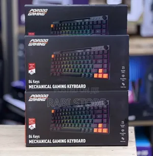 Porodo Wired Mechanical Keyboard 84 Keys With 23 Different Backlightin
