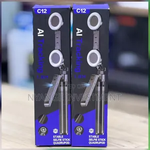C12 AI Face Tracking Tripod 1.8M Selfie Tripod With Lights