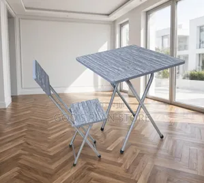 Exotic Wooden Foldable Reading Table and Chair Set