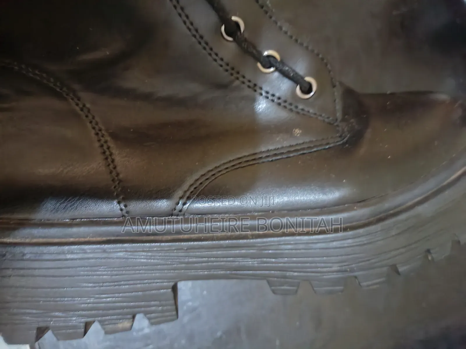 Second Hand Black Chunky Ankle Boots Size 39 - Women's