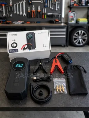 4-in-1 Car Jump Starter/Tire Inflator/Torch/Power Bank