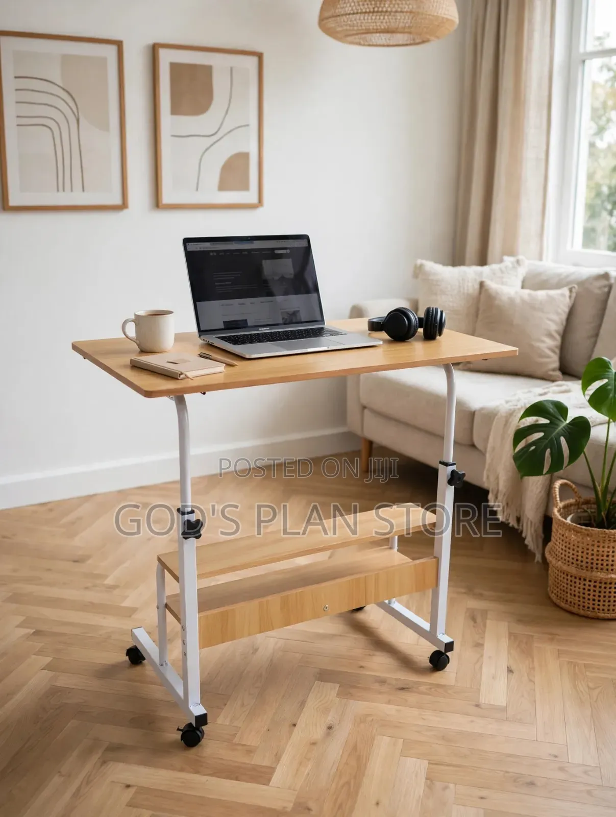 Cream Adjustable Laptop Table Laptop Table