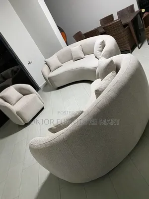 Modern Bean Sofa Set in Soft Grey