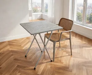Space-Saving Wooden Foldable Reading Table and Chair Set
