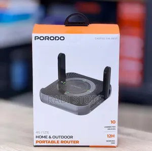 Porodo Portable Router 12H Working Time, 40M Signal Distance, CPE/Mifi