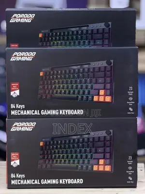 Porodo Wired Mechanical Keyboard 84 Keys With 23 Different Backlightin