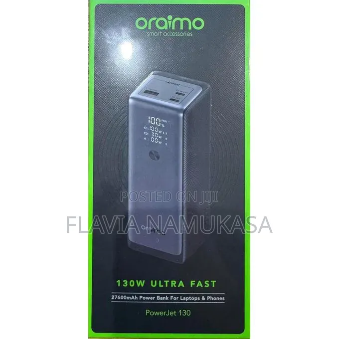 Oraimo PowerJet 27600mAh 130W Ultra Fast Charge Phones& Laptops