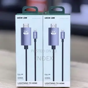 Green Lion Lightning to HDMI Cable 2M Braided Cable Full HD 1080P