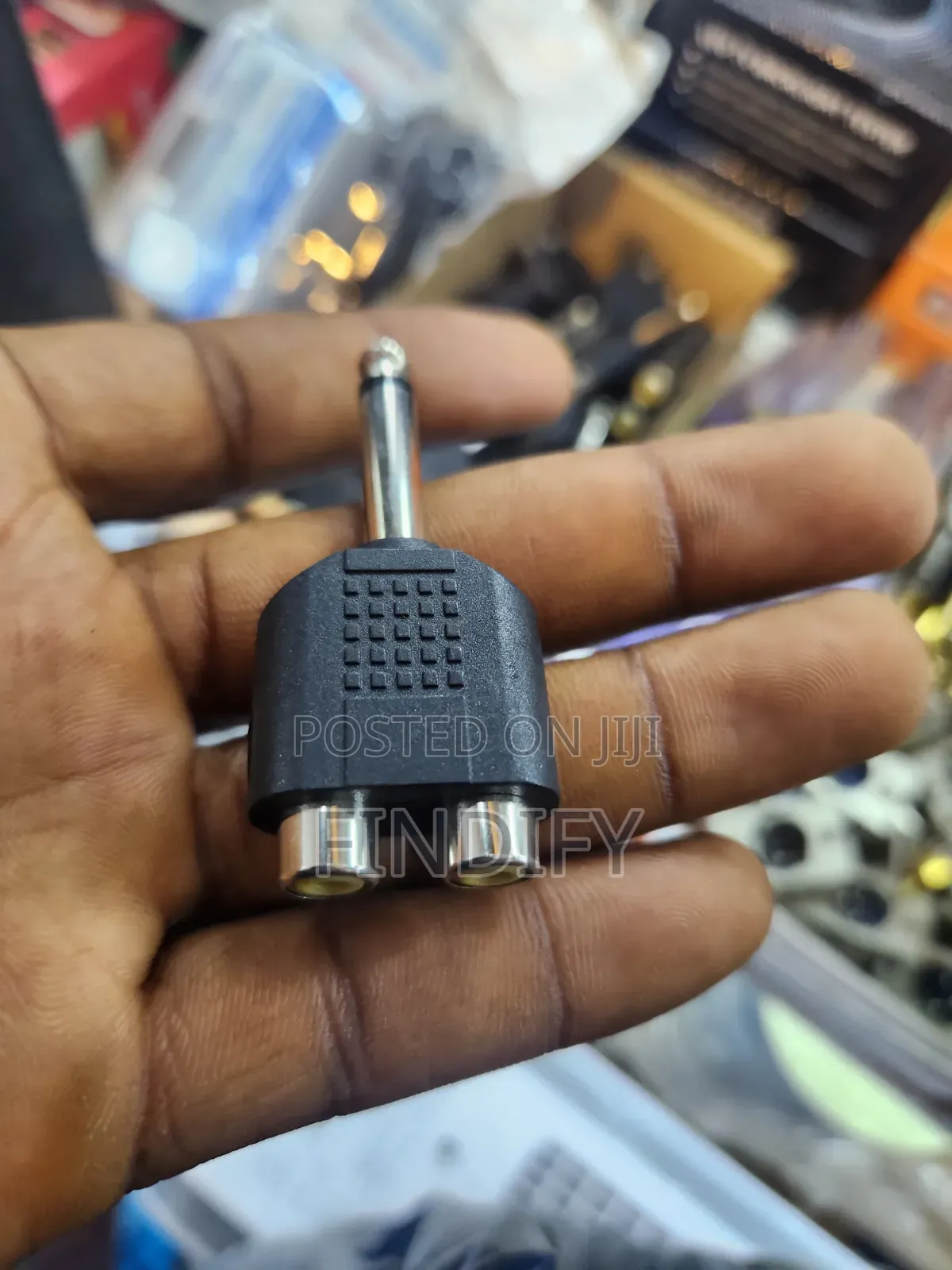 6.35mm (1/4 Inch) Mono Male to Dual RCA Female Splitter Audio Adapter