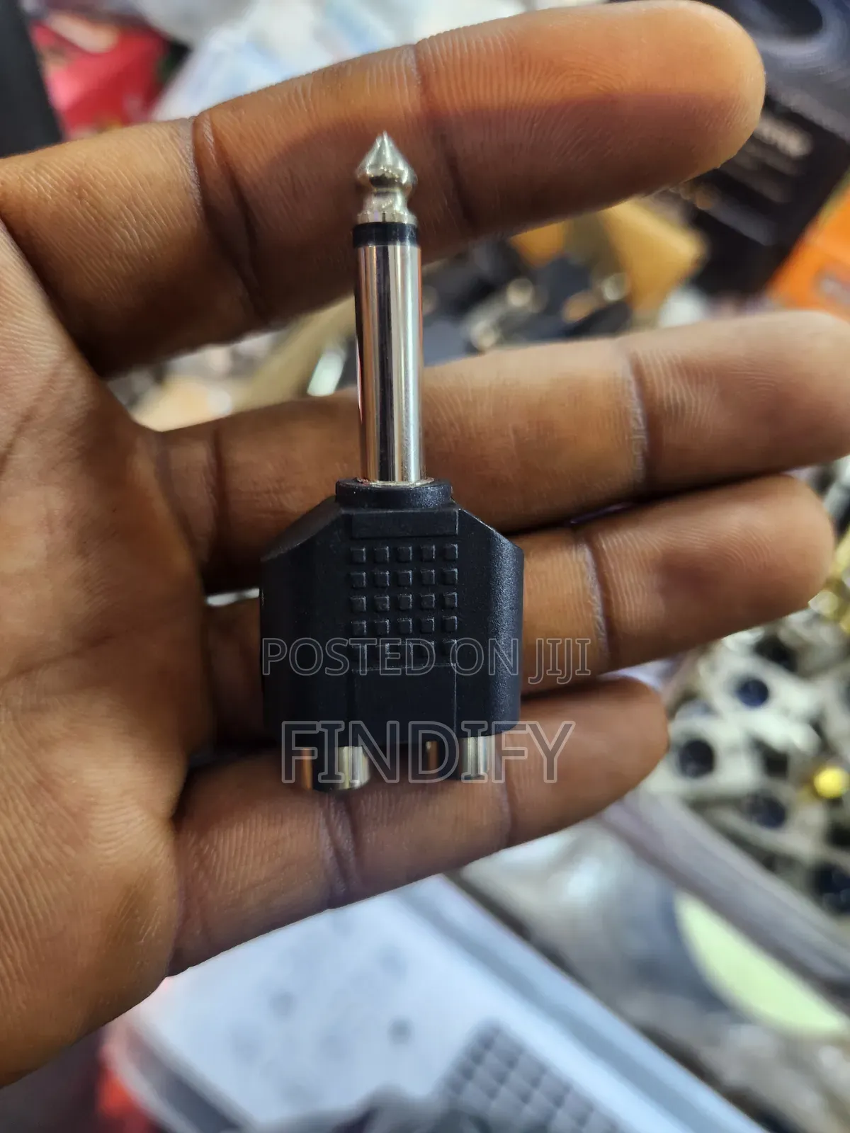 6.35mm (1/4 Inch) Mono Male to Dual RCA Female Splitter Audio Adapter