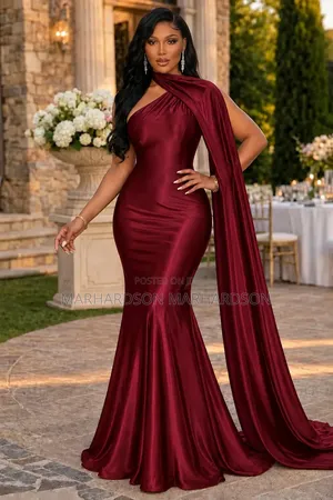 Long Satin Ladies Dress