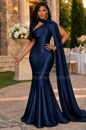 Long Satin Ladies Dress