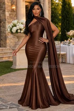 Long Satin Ladies Dress