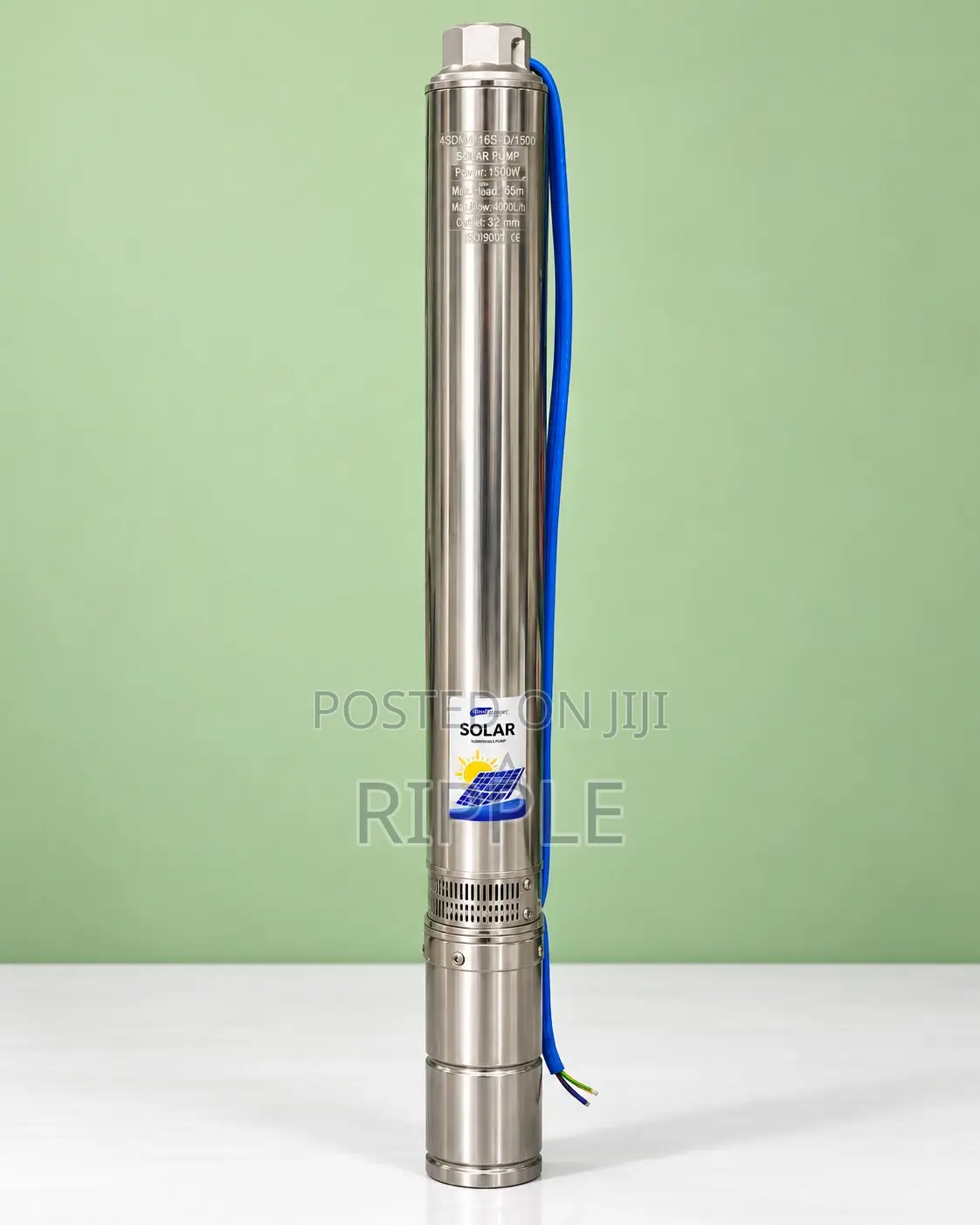 1500W 2HP Solar Borehole Pump – 165m Head | 4,000l/H