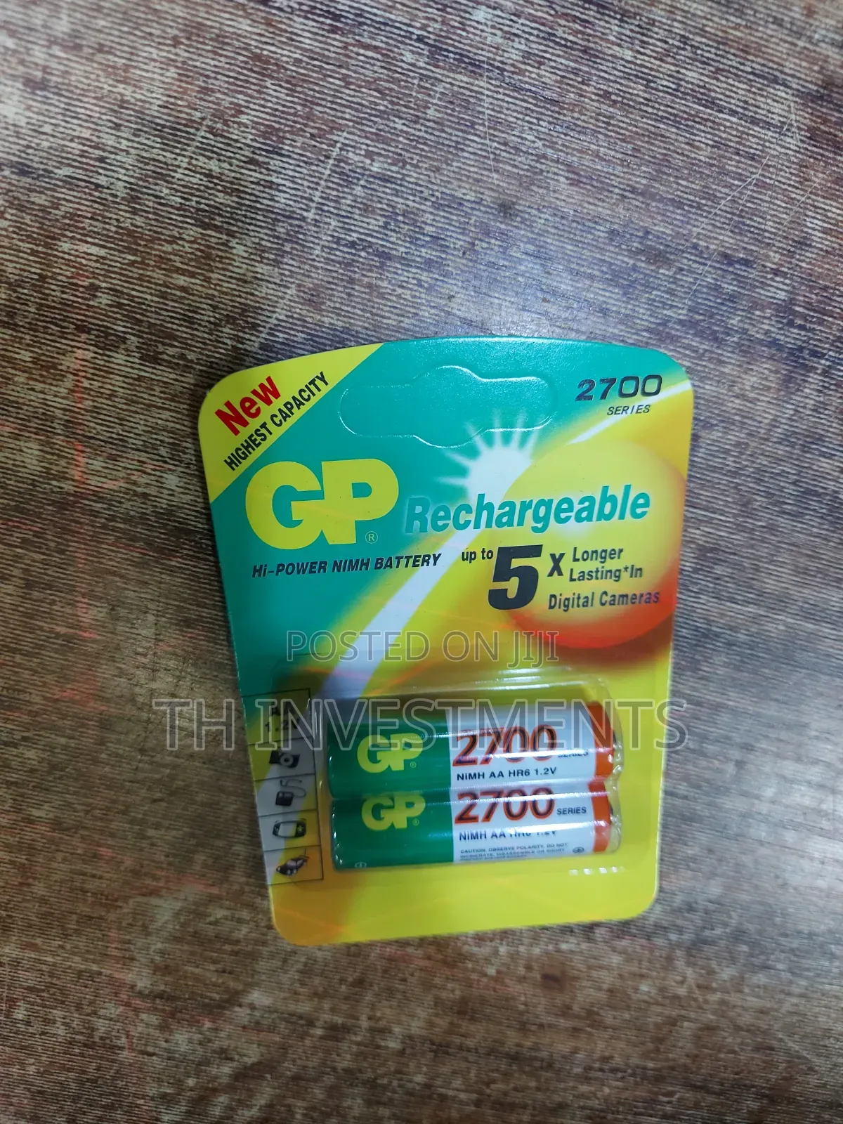 High Power AA Rechargeable Batteries 1pair