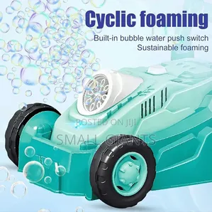Automatic Bubble Blowing Mower With Bubble Bottle