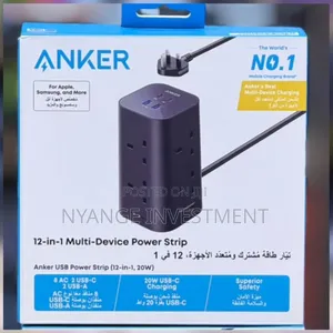 Anker USB Power Strip 12in1 Tower Extension Lead With USB Slots