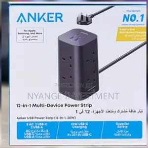 Anker USB Power Strip 12in1 Tower Extension Lead With USB Slots