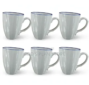Set of 6 Ceramic Cups Breakable Cups