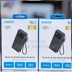 Anker 30W Power Bank 20000mah Portable Charger With Built-in USB-C